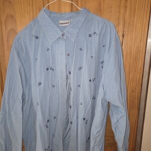 Fashion Bug Light Blue Textured Shirt